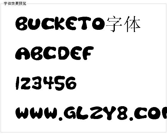 BucketO字体