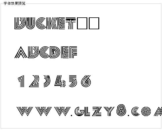 BUCKET字体