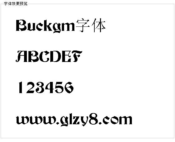 Buckgm字体