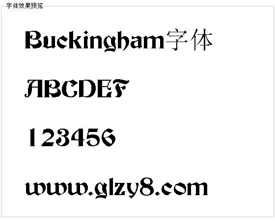 Buckingham字体