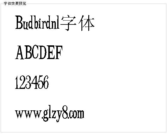 Budbirdnl字体