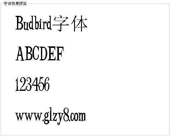 Budbird字体