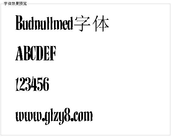 Budnullmed字体