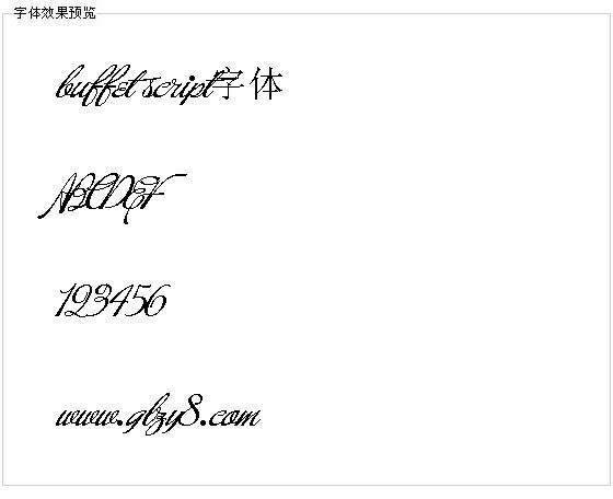 buffet script字体