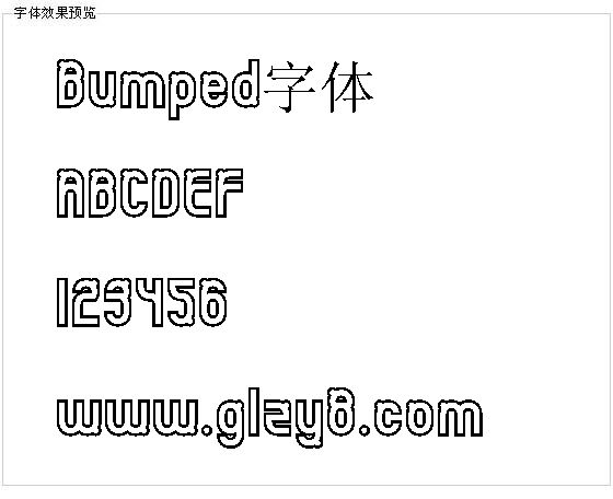 Bumped字体