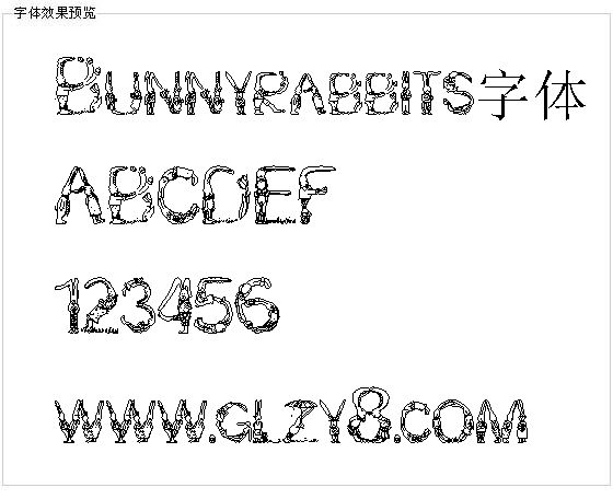 Bunnyrabbits字体