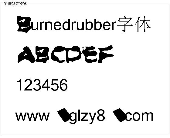 Burnedrubber字体