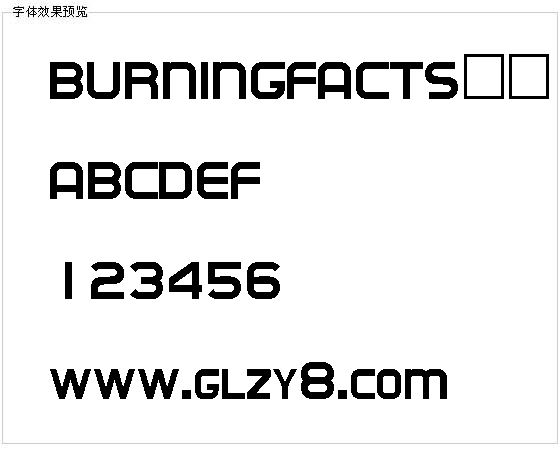 BURNINGFACTS字体