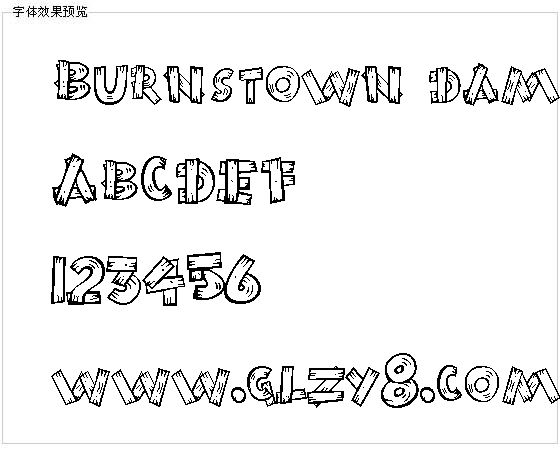 Burnstown dam字体