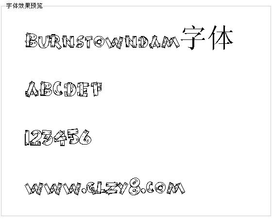 Burnstowndam字体