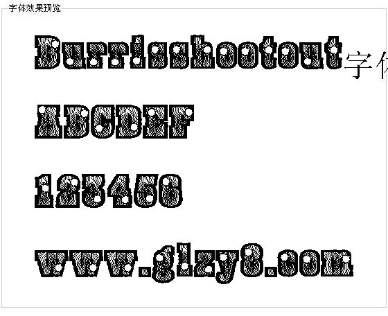 Burrisshootout字体