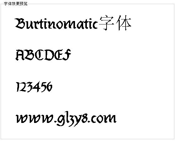 Burtinomatic字体