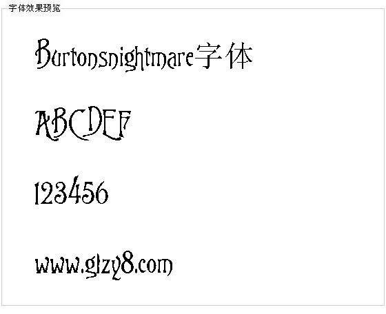 Burtonsnightmare字体