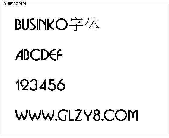 BUSINKO字体