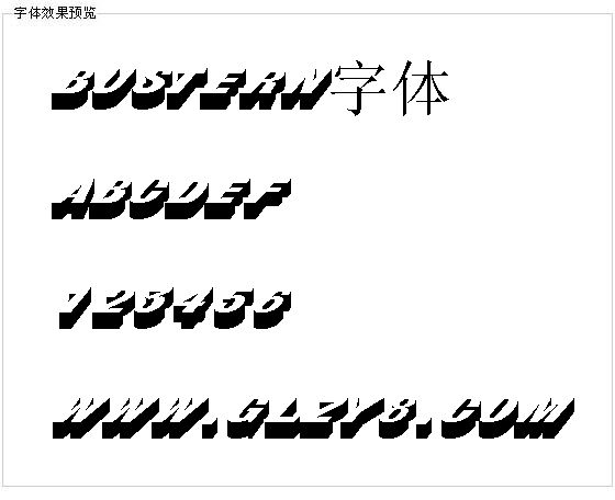 BUSTERN字体