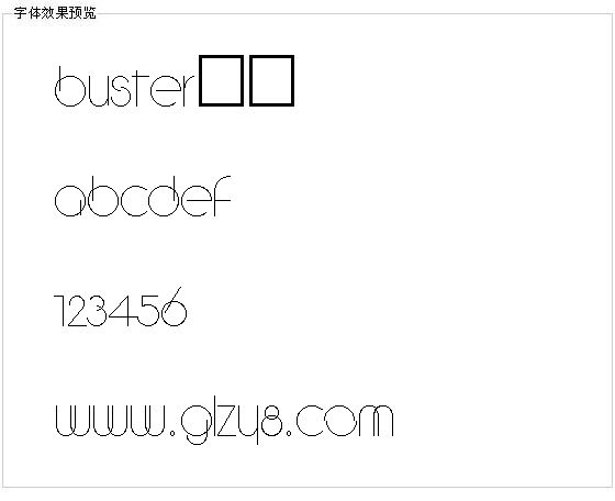 BUSTER字体