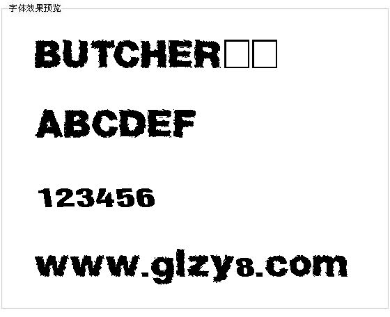 BUTCHER字体