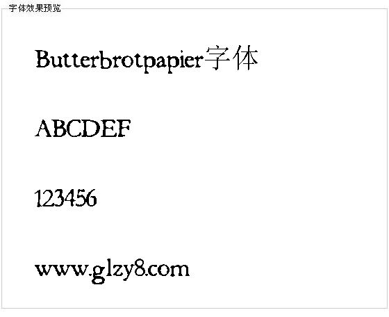 Butterbrotpapier字体