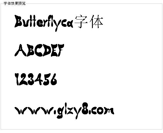 Butterflyca字体