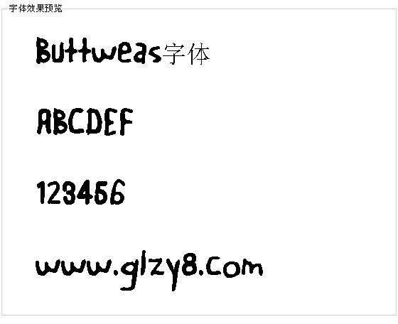 Buttweas字体