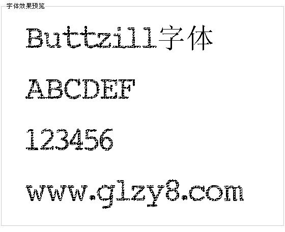 Buttzill字体