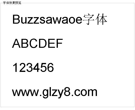 Buzzsawaoe字体