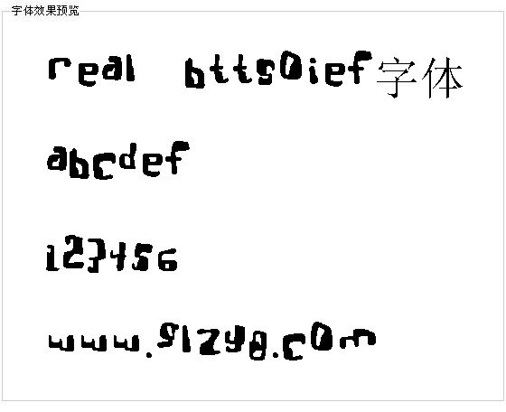 Real Bttsoief字体