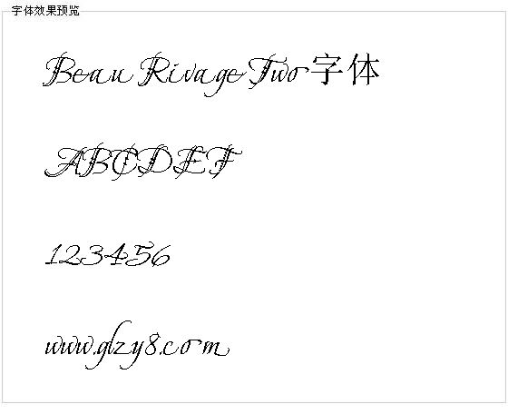 Beau Rivage Two字体