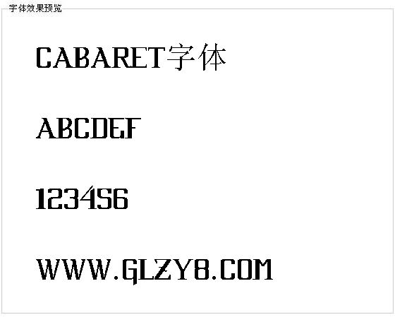 cabaret字体