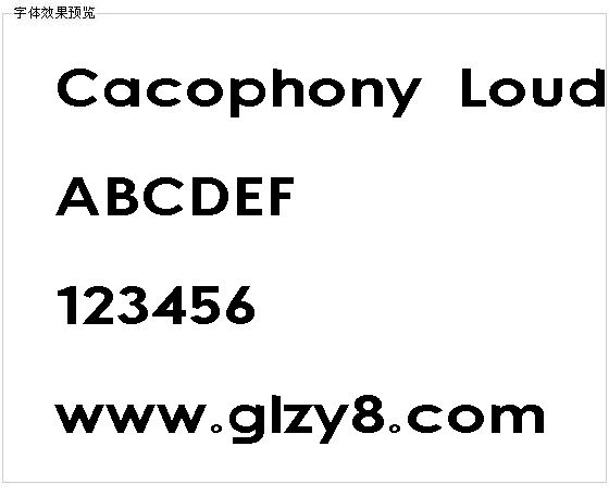 Cacophony Loud字体