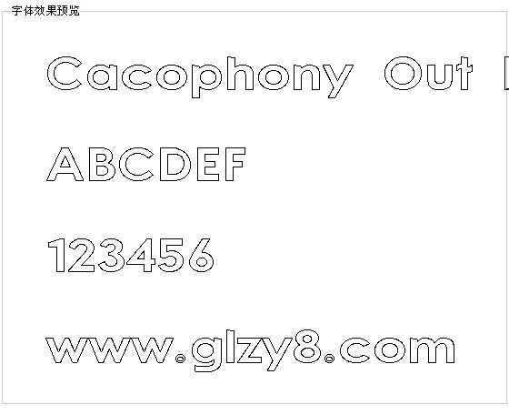 Cacophony Out Loud字体