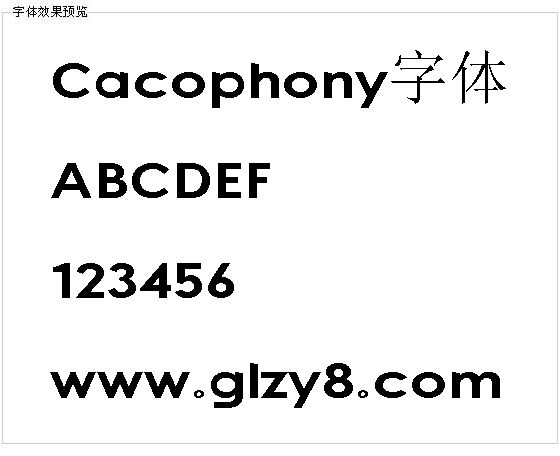 Cacophony字体