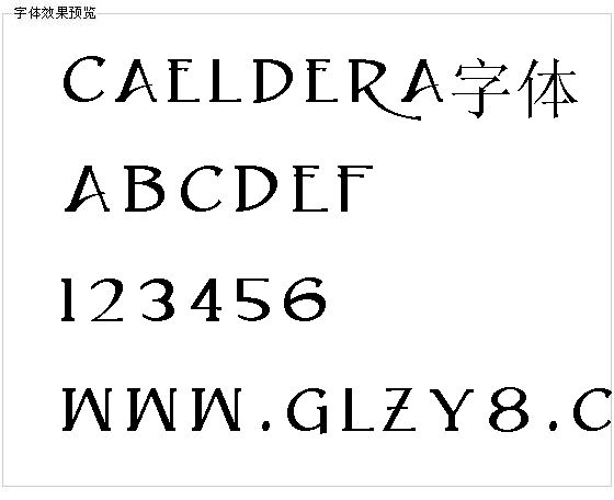 Caeldera字体