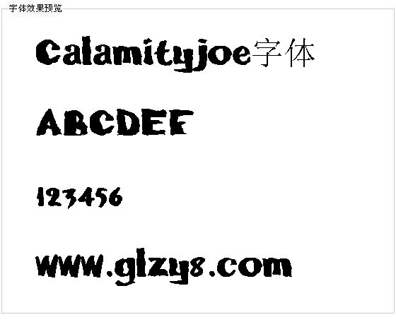 Calamityjoe字体