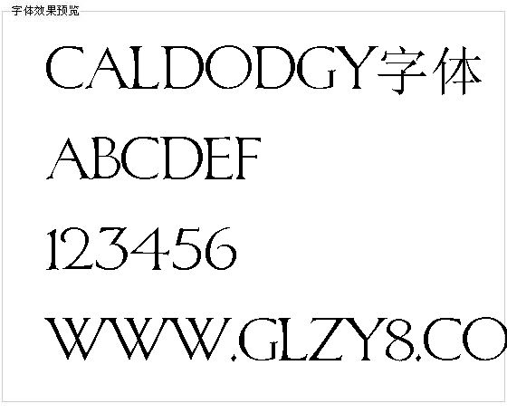 Caldodgy字体