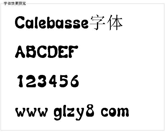 Calebasse字体