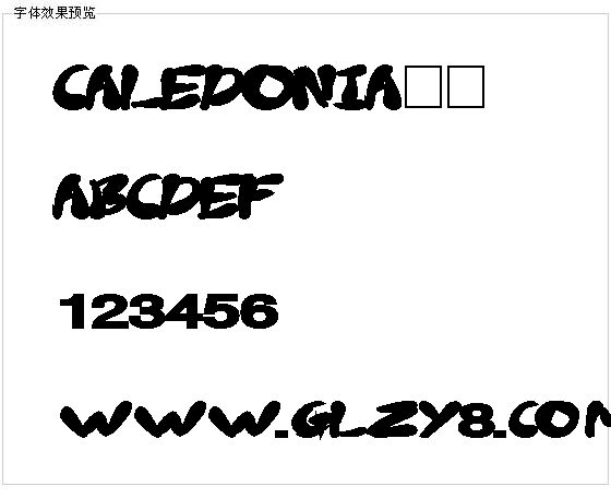 CALEDONIA字体