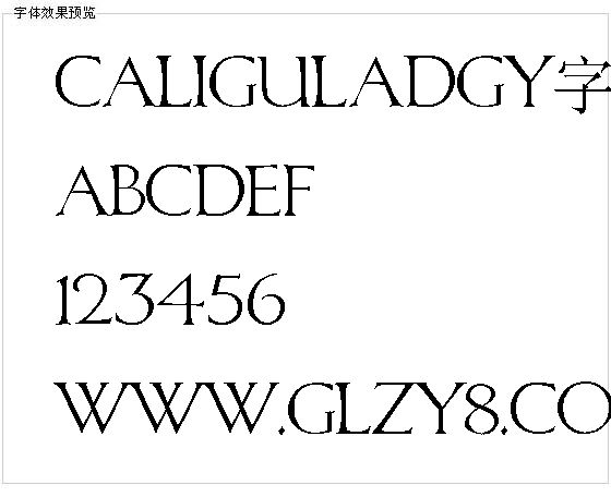 Caliguladgy字体