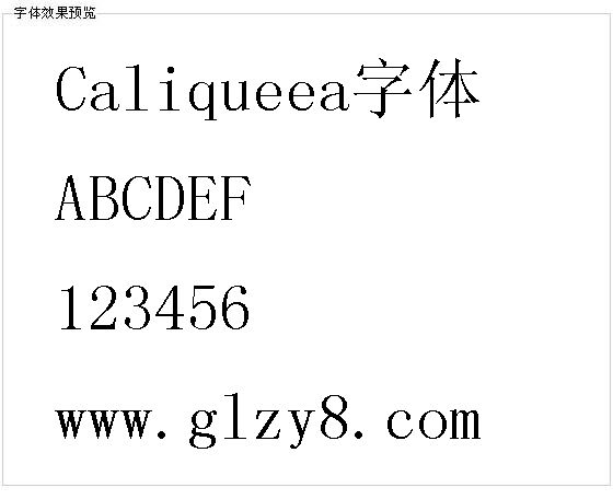 Caliqueea字体