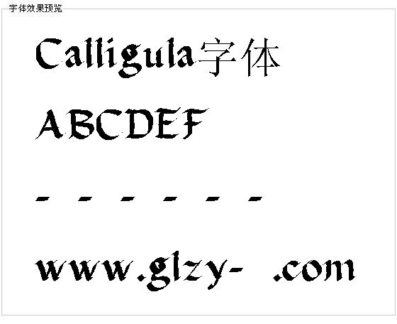 Calligula字体