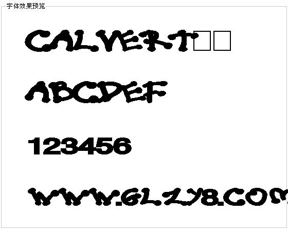 CALVERT字体