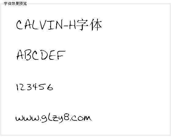 CALVIN-H字体