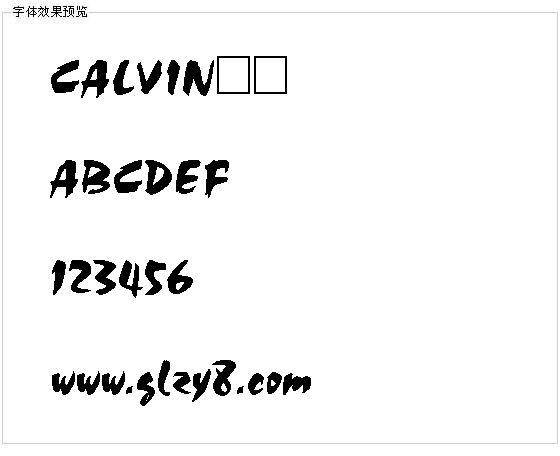 CALVIN字体