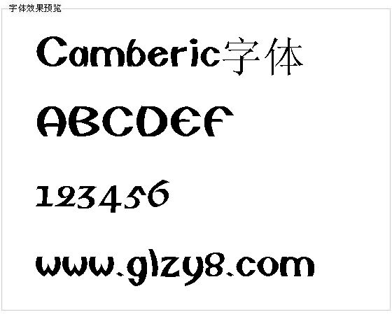 Camberic字体