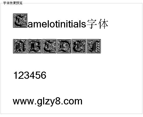 Camelotinitials字体