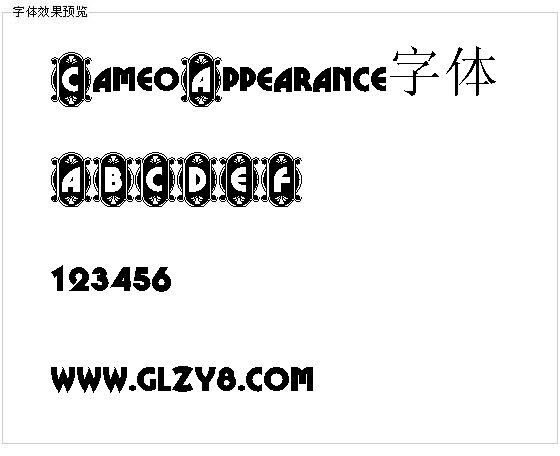 CameoAppearance字体