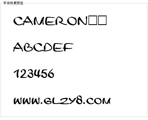 CAMERON字体