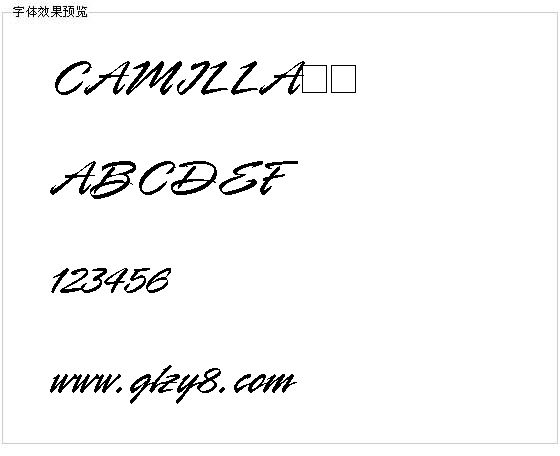 CAMILLA字体