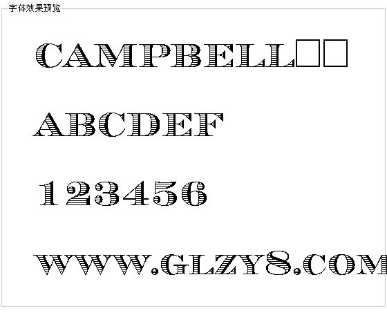 CAMPBELL字体