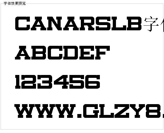 Canarslb字体